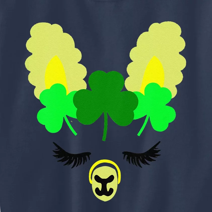 St Patricks Day Llama Kids Sweatshirt