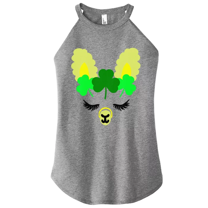 St Patricks Day Llama Women’s Perfect Tri Rocker Tank