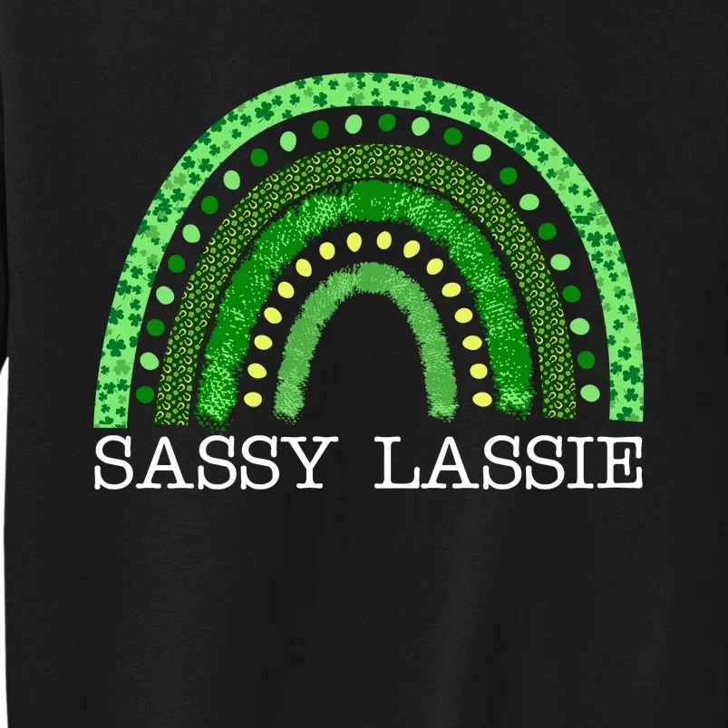 St Patricks Day Women Funny Sassy Lassie Sweatshirt