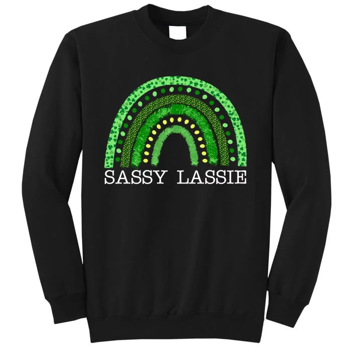 St Patricks Day Women Funny Sassy Lassie Sweatshirt