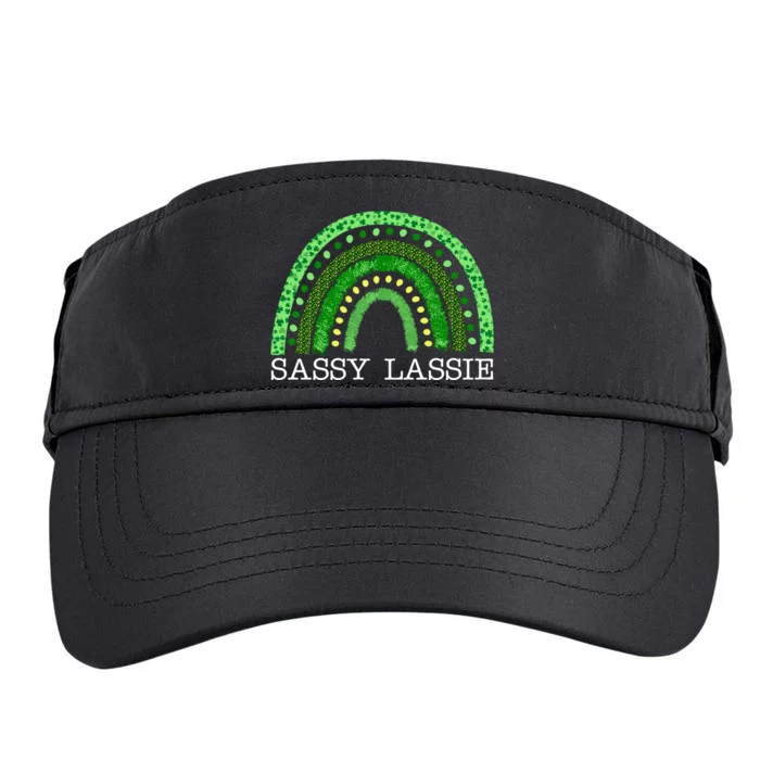 St Patricks Day Women Funny Sassy Lassie Adult Drive Performance Visor