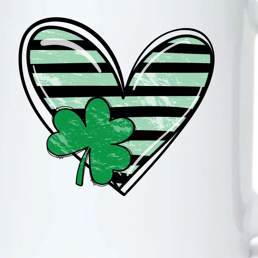 St Patrick's Day Clover Heart Holiday Black Color Changing Mug