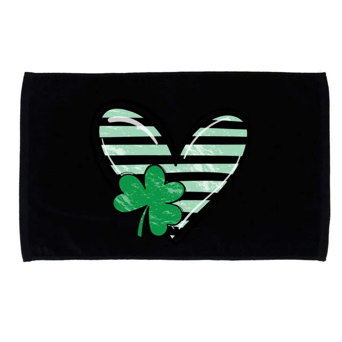 St Patrick's Day Clover Heart Holiday Microfiber Hand Towel