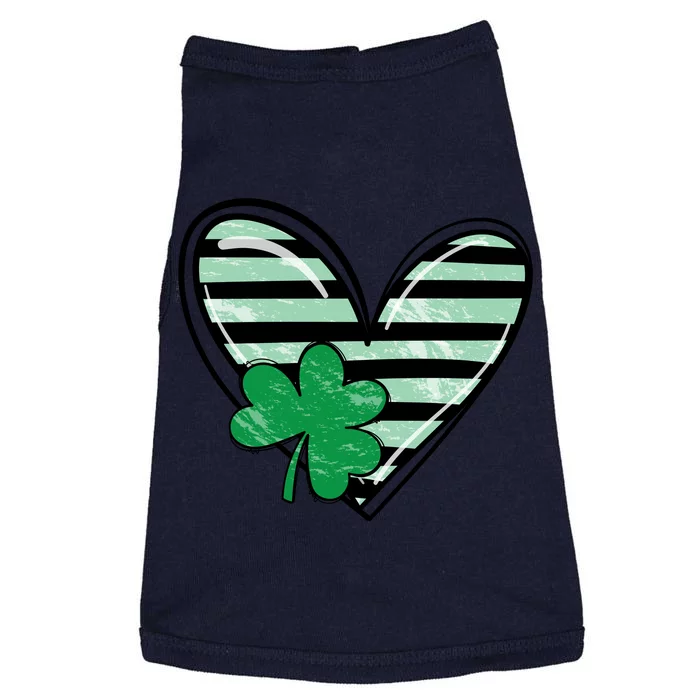 St Patrick's Day Clover Heart Holiday Doggie Tank