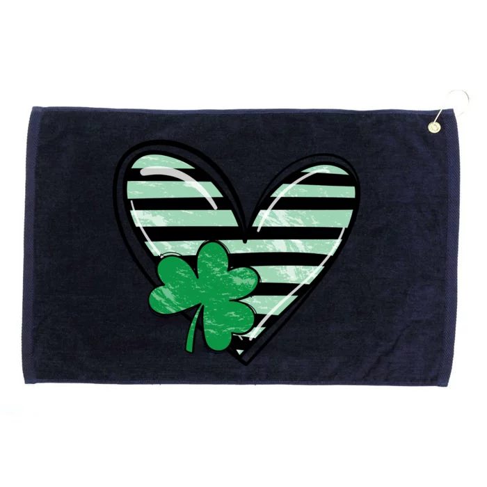 St Patrick's Day Clover Heart Holiday Grommeted Golf Towel