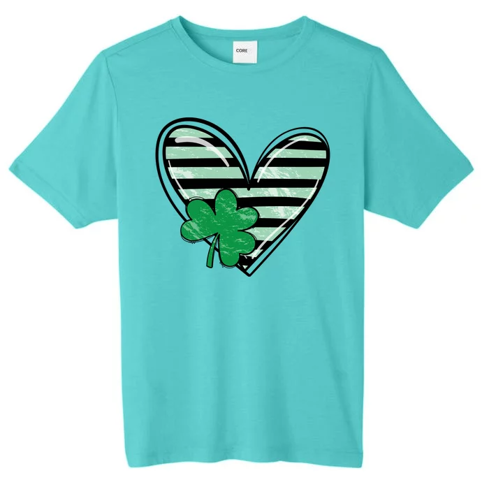 St Patrick's Day Clover Heart Holiday ChromaSoft Performance T-Shirt