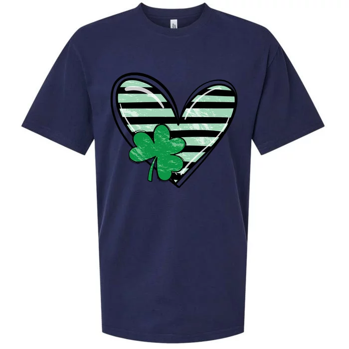 St Patrick's Day Clover Heart Holiday Sueded Cloud Jersey T-Shirt