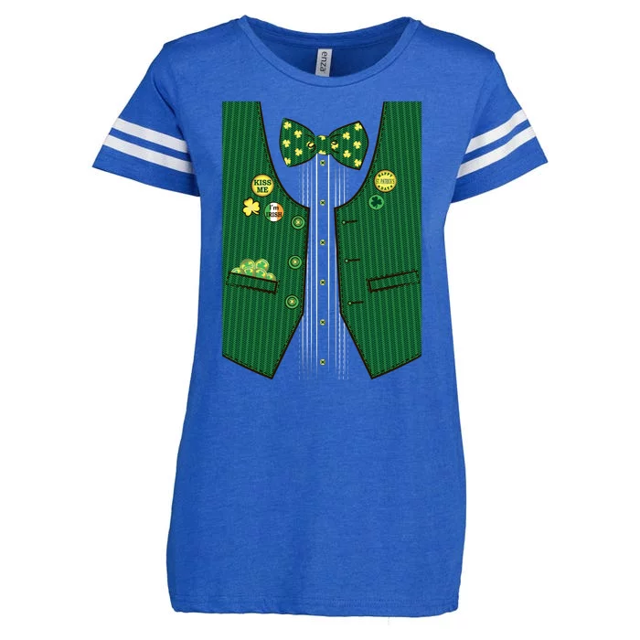 St Patricks Day Lucky Shamrock Vest Costume Enza Ladies Jersey Football T-Shirt