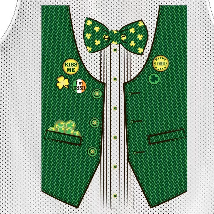 St Patricks Day Lucky Shamrock Vest Costume Mesh Reversible Basketball Jersey Tank