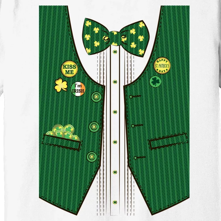 St Patricks Day Lucky Shamrock Vest Costume Premium T-Shirt