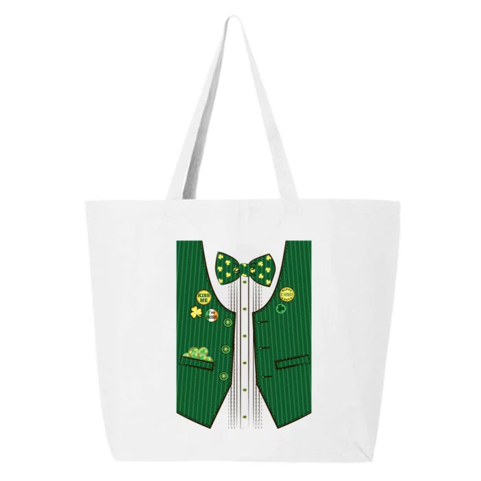 St Patricks Day Lucky Shamrock Vest Costume 25L Jumbo Tote