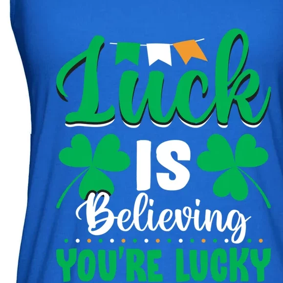 St Patricks Day Believing Cute Gift Ladies Essential Flowy Tank