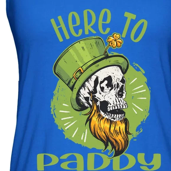 St Patrick's Day Irish Skull Here To Paddy Gift Ladies Essential Flowy Tank