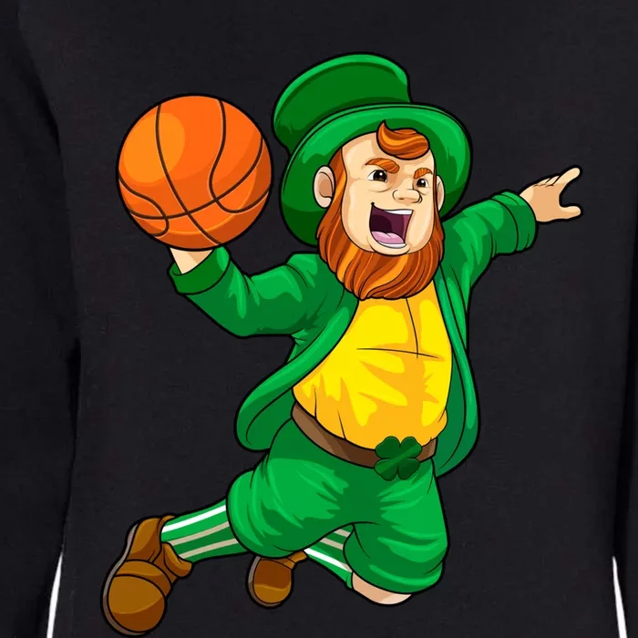 St Patricks Day Leprechaun Basketball Lucky Gift Womens California Wash Sweatshirt