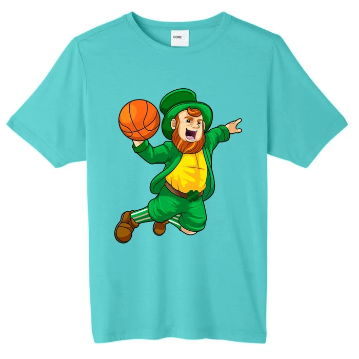 St Patricks Day Leprechaun Basketball Lucky Gift ChromaSoft Performance T-Shirt