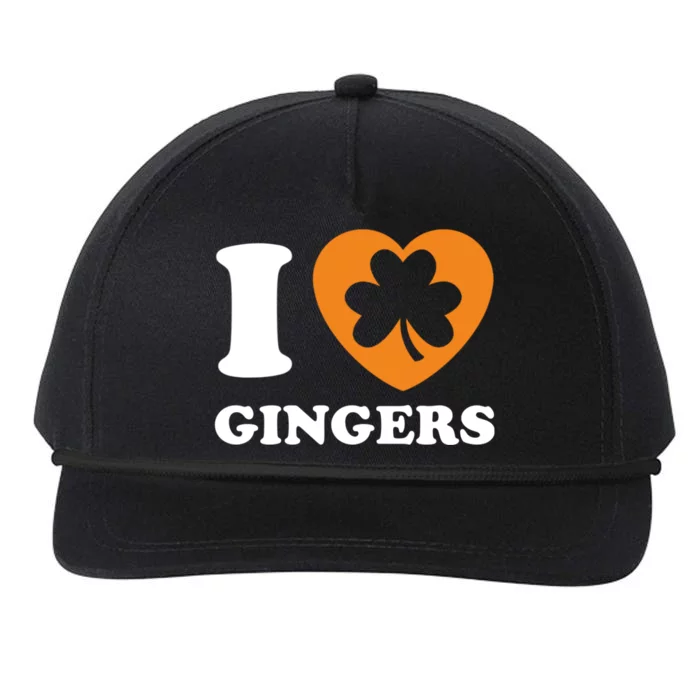 St Patricks Day Ginger Irish Pride I Love Gingers Redhead Snapback Five-Panel Rope Hat