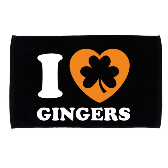 St Patricks Day Ginger Irish Pride I Love Gingers Redhead Microfiber Hand Towel