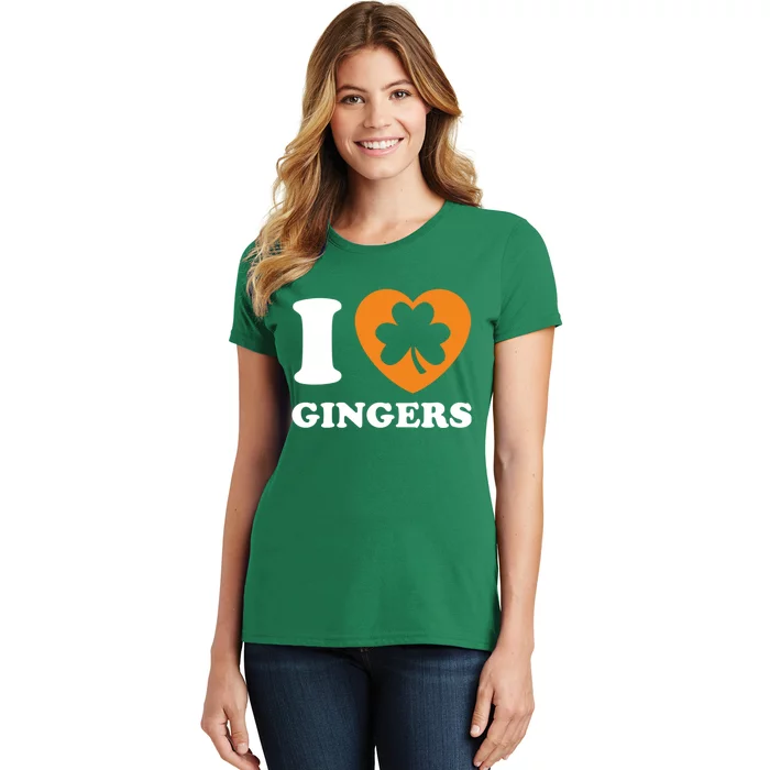 St Patricks Day Ginger Irish Pride I Love Gingers Redhead Women's T-Shirt