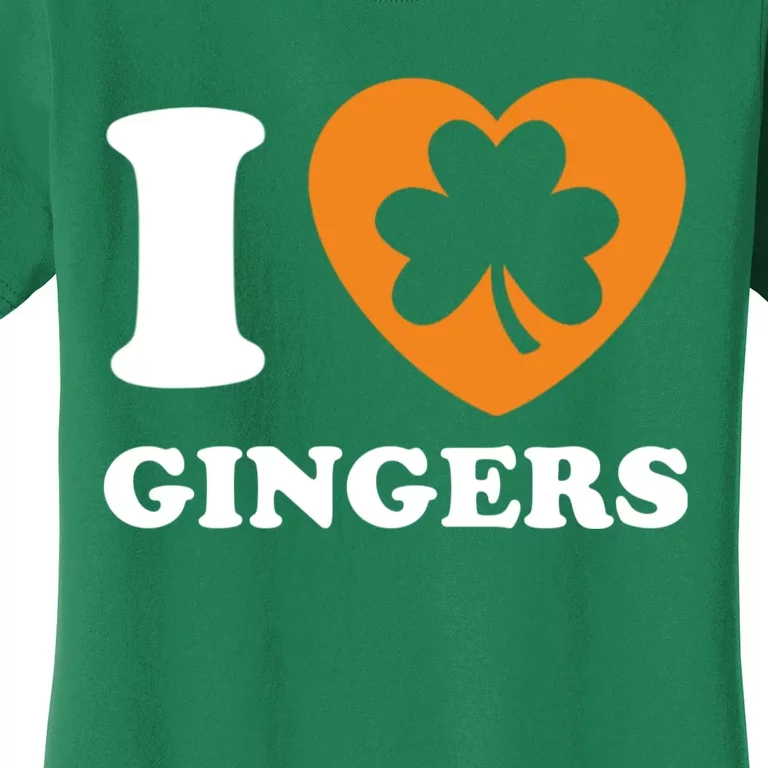 St Patricks Day Ginger Irish Pride I Love Gingers Redhead Women's T-Shirt