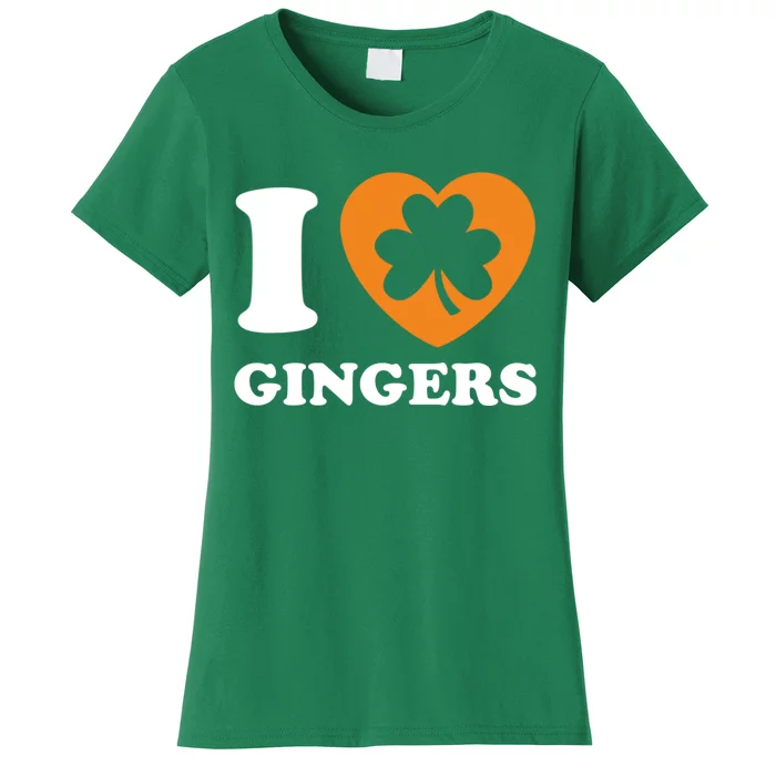 St Patricks Day Ginger Irish Pride I Love Gingers Redhead Women's T-Shirt