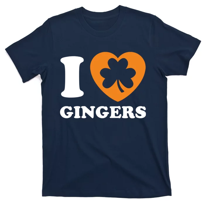 St Patricks Day Ginger Irish Pride I Love Gingers Redhead T-Shirt