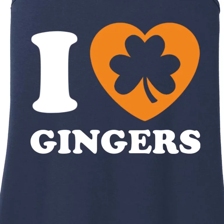 St Patricks Day Ginger Irish Pride I Love Gingers Redhead Ladies Essential Tank