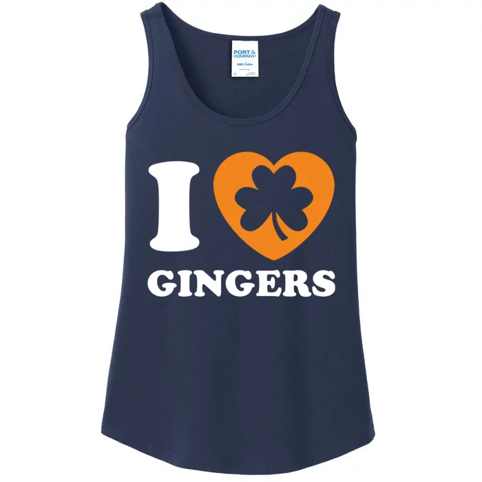 St Patricks Day Ginger Irish Pride I Love Gingers Redhead Ladies Essential Tank