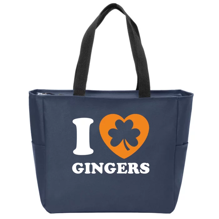 St Patricks Day Ginger Irish Pride I Love Gingers Redhead Zip Tote Bag