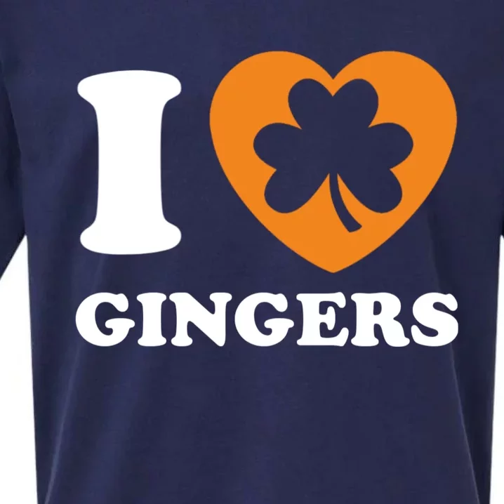 St Patricks Day Ginger Irish Pride I Love Gingers Redhead Sueded Cloud Jersey T-Shirt