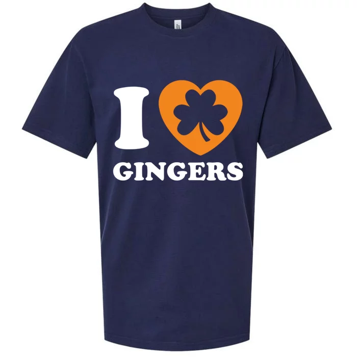 St Patricks Day Ginger Irish Pride I Love Gingers Redhead Sueded Cloud Jersey T-Shirt