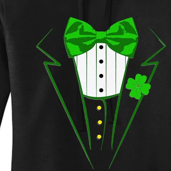 Saint Patrick's Day Suit Tuxedo Costume Design Party Outfit Women's Pullover Hoodie