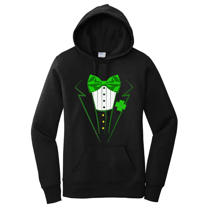 Saint Patrick's Day Suit Tuxedo Costume Design Party Outfit Women's Pullover Hoodie