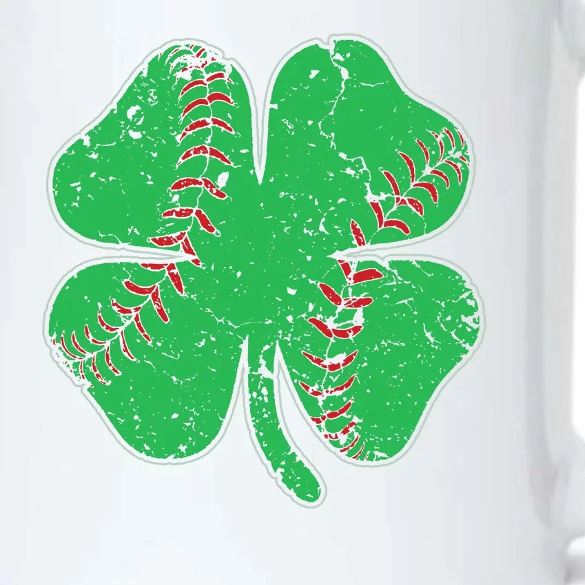 St Patrick's Day Baseball Catcher Pitcher Shamrock Black Color Changing Mug