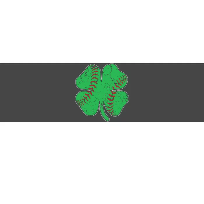 St Patrick's Day Baseball Catcher Pitcher Shamrock Bumper Sticker