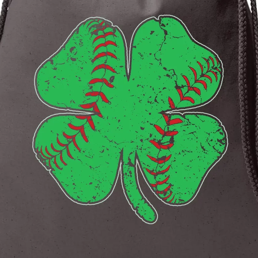 St Patrick's Day Baseball Catcher Pitcher Shamrock Drawstring Bag