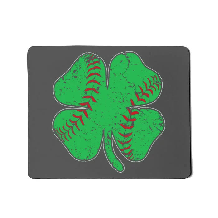 St Patrick's Day Baseball Catcher Pitcher Shamrock Mousepad