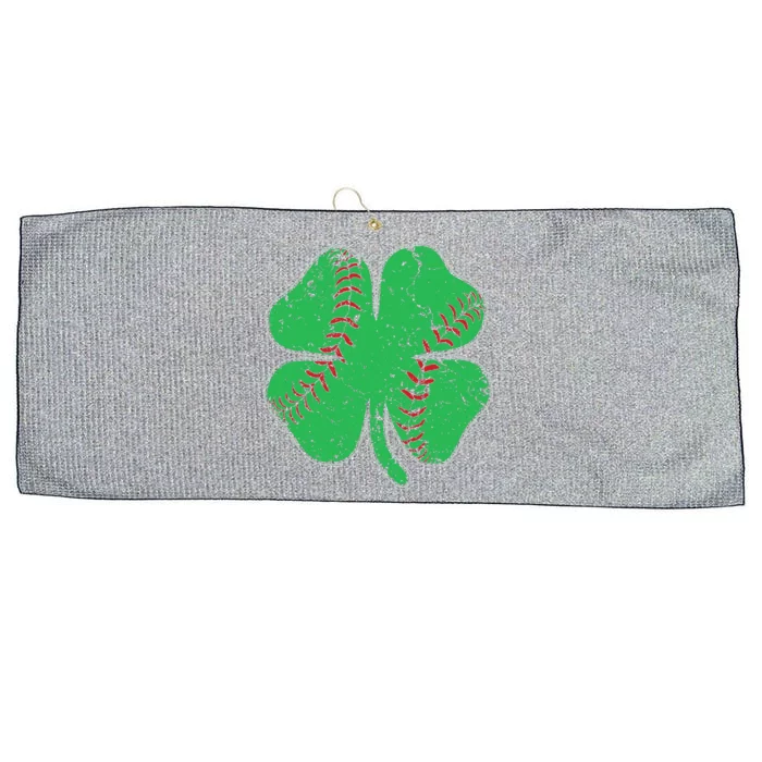 St Patrick's Day Baseball Catcher Pitcher Shamrock Large Microfiber Waffle Golf Towel