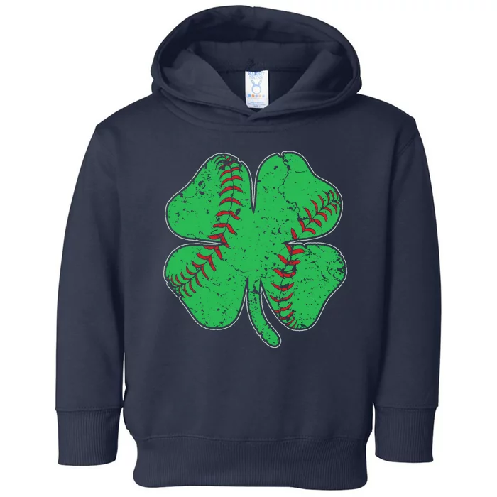 St Patrick's Day Baseball Catcher Pitcher Shamrock Toddler Hoodie