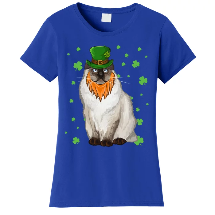 St Patricks Day Bir Cat Shamrock Gift Women's T-Shirt