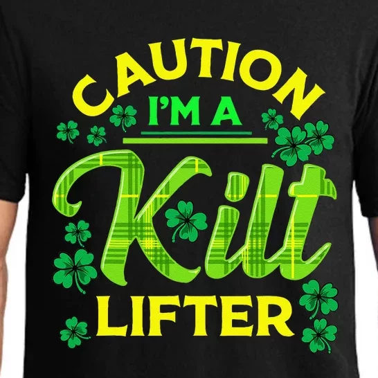 St Patrick's Day Caution I'm A Kilt Lifter Pajama Set