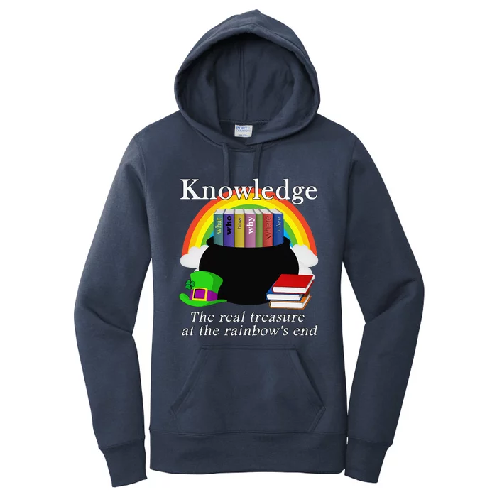 Saint Patrick's Day Teacher Knowledge Is Treasure Women's Pullover Hoodie