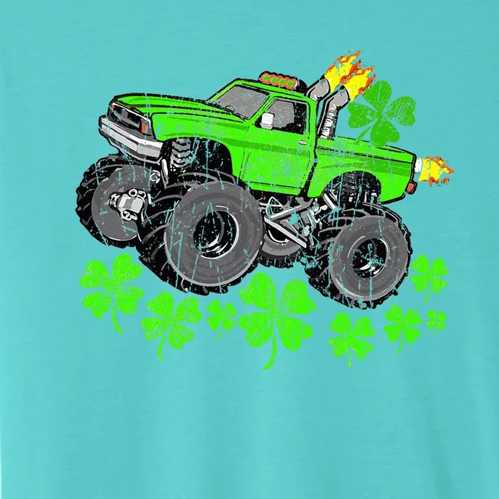 St Patricks Day Lucky Monster Truck ChromaSoft Performance T-Shirt