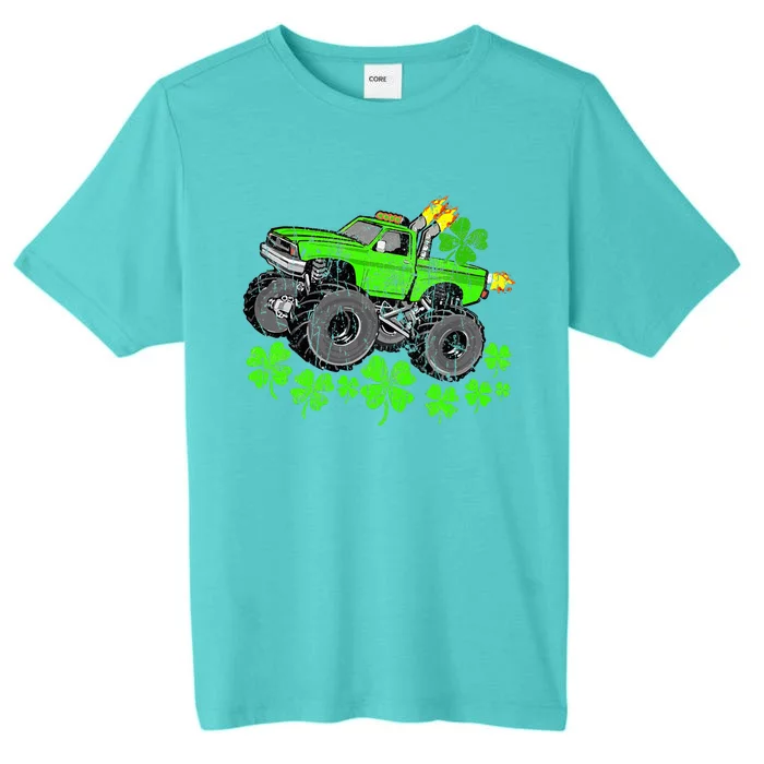 St Patricks Day Lucky Monster Truck ChromaSoft Performance T-Shirt