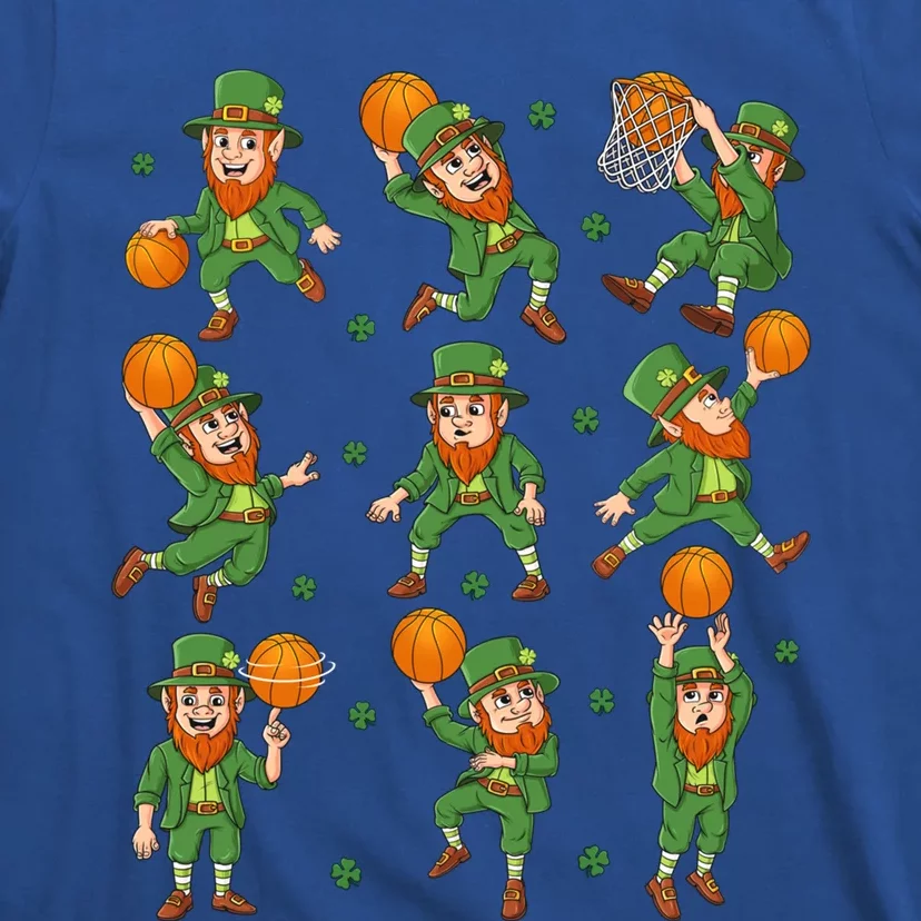 St Patricks Day Leprechaun Basketball Player Gift T-Shirt