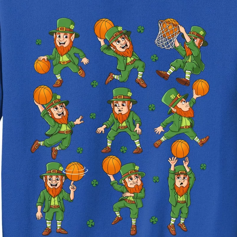 St Patricks Day Leprechaun Basketball Player Gift Tall Sweatshirt