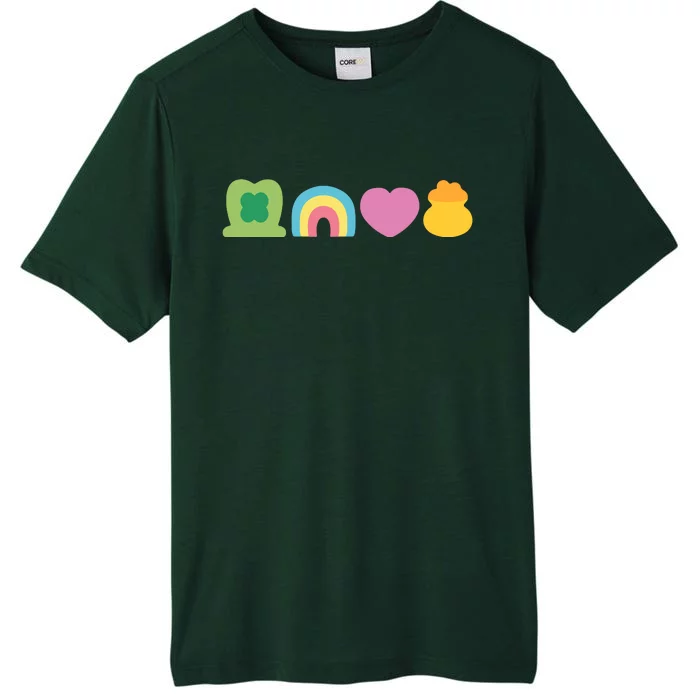 St Patricks Day Lucky Charm Pot Gold Irish Shamrock Rainbow ChromaSoft Performance T-Shirt