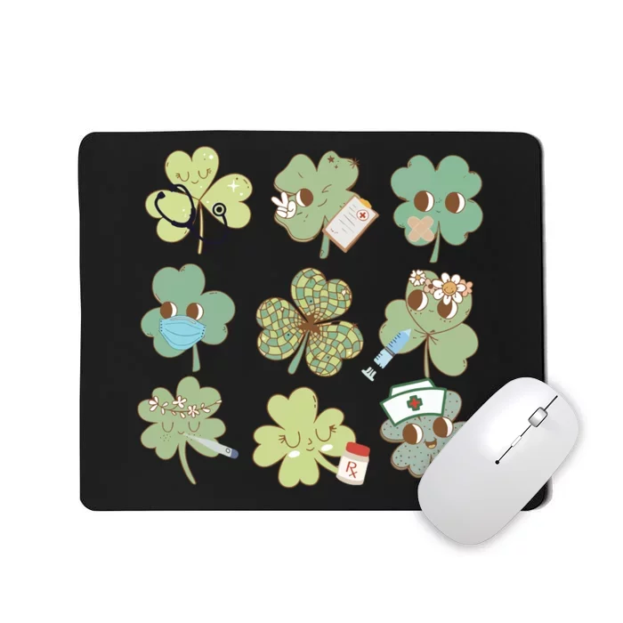 St. Patricks Day Nurse Shamrock Mousepad