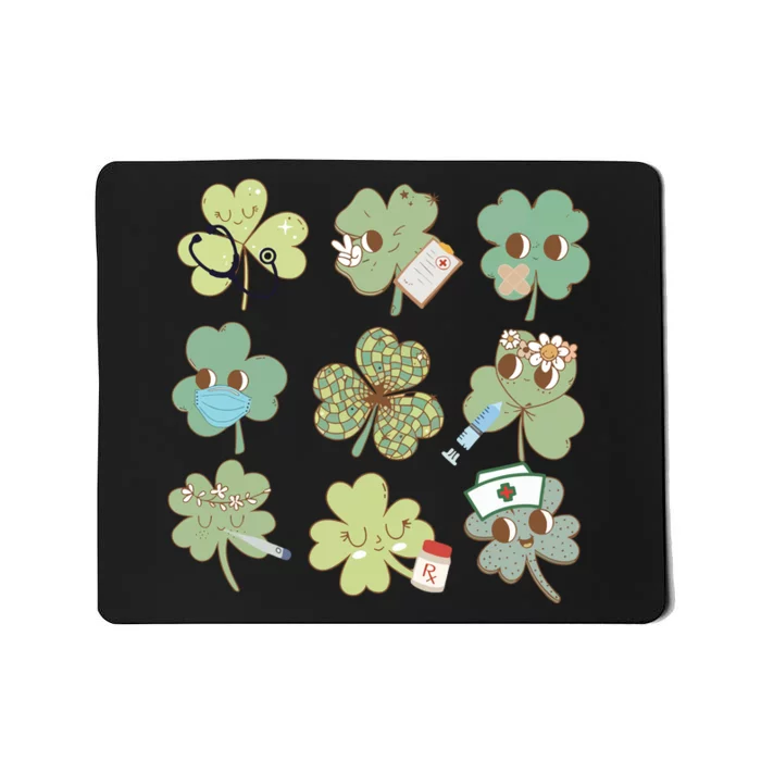 St. Patricks Day Nurse Shamrock Mousepad