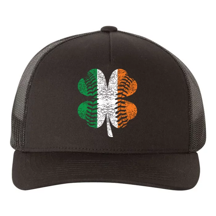 St. Patricks Day Shamrock Baseball Irish Flag Four Leaf Clover Yupoong Adult 5-Panel Trucker Hat