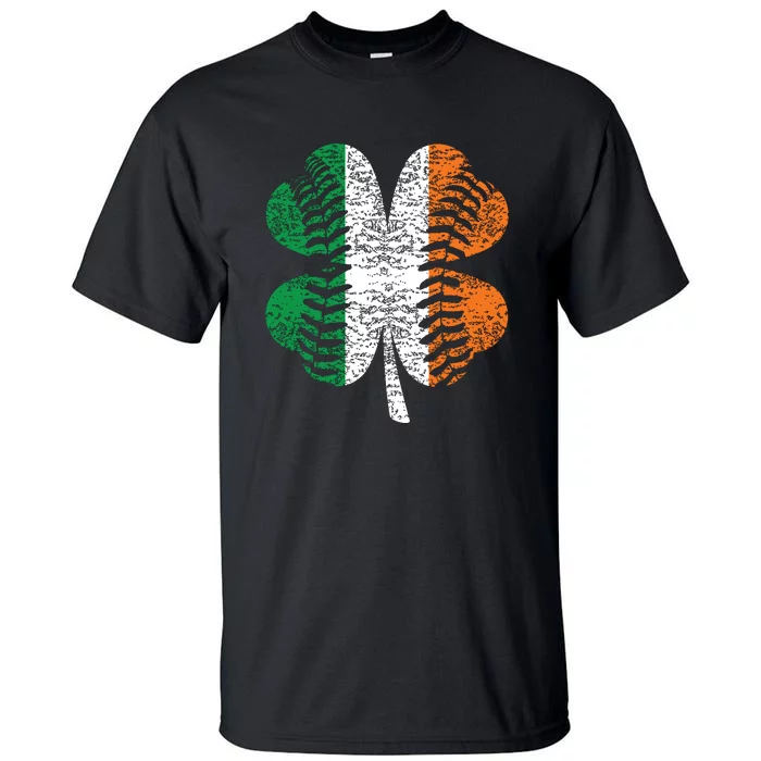 St. Patricks Day Shamrock Baseball Irish Flag Four Leaf Clover Tall T-Shirt